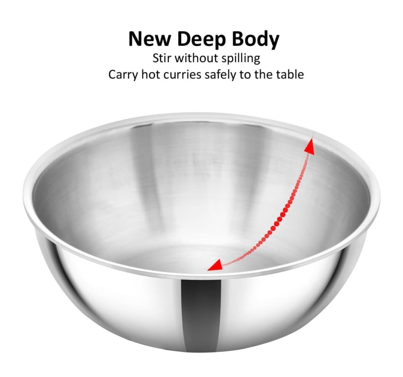 Hawkins 2 Litre Metro Kadhai, Triply Stainless Steel Induction Tasla, Silver (SSTA20)