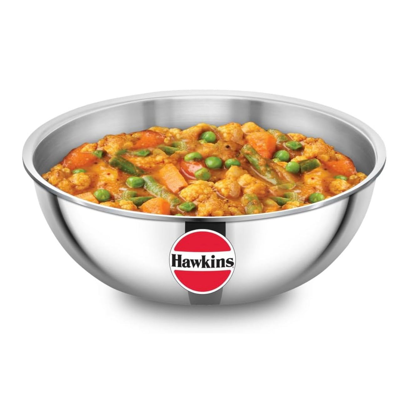 Hawkins 2.5 Litre Metro Kadhai, Triply Stainless Steel Induction Tasla, Silver (SSTA25)