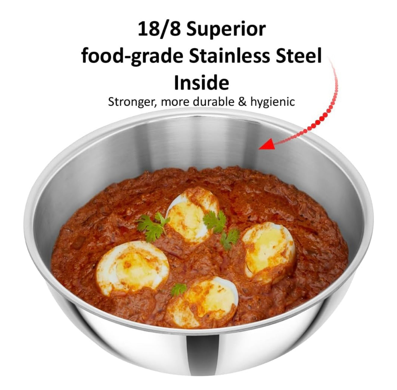 Hawkins 2.5 Litre Metro Kadhai, Triply Stainless Steel Induction Tasla, Silver (SSTA25)