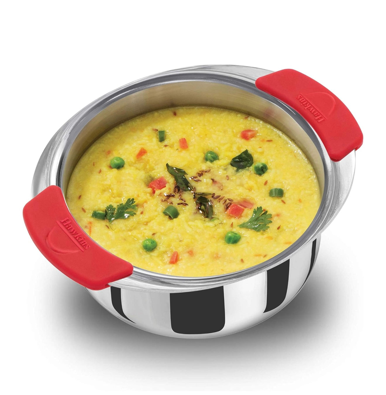 Hawkins 1.5 Litre Metro Patila, Triply Stainless Steel Tope, Induction Bhagona, Tapeli, Silver (SSP15)