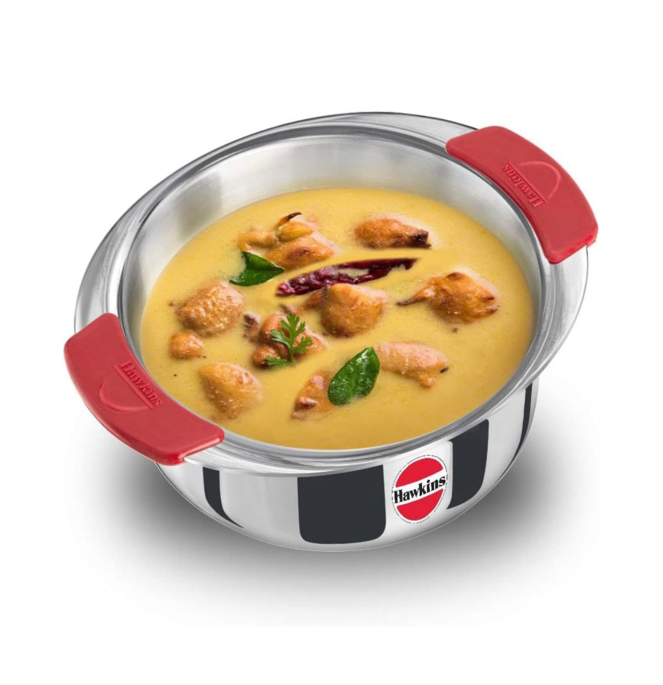 Hawkins 2 Litre Metro Patila, Triply Stainless Steel Tope, Induction Bhagona, Tapeli, Silver (SSP20)