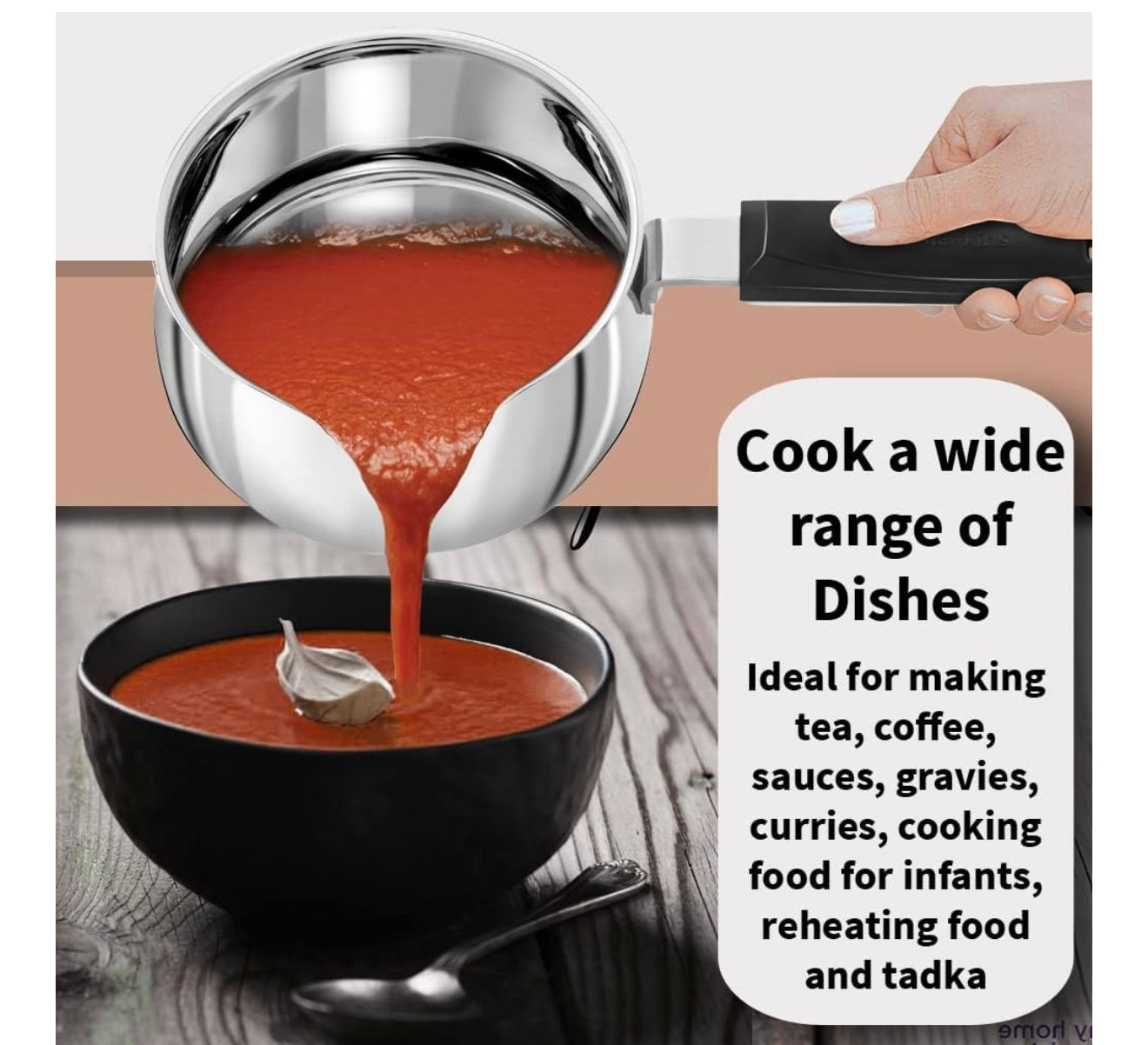 Hawkins 2 Litre Tpan, Stainless Steel Tea Pan, Induction Sauce Pan, Chai Pan, Saucepan, Silver (SST20)