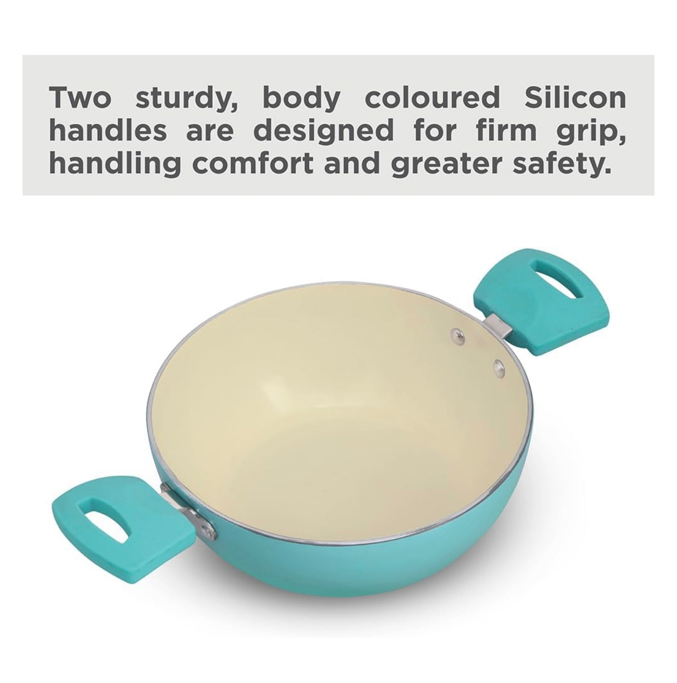 Hawkins 2 Litre Cook n Serve Casserole, Aqua Casserole with Glass Lid, Aqua Blue (IUC20G)