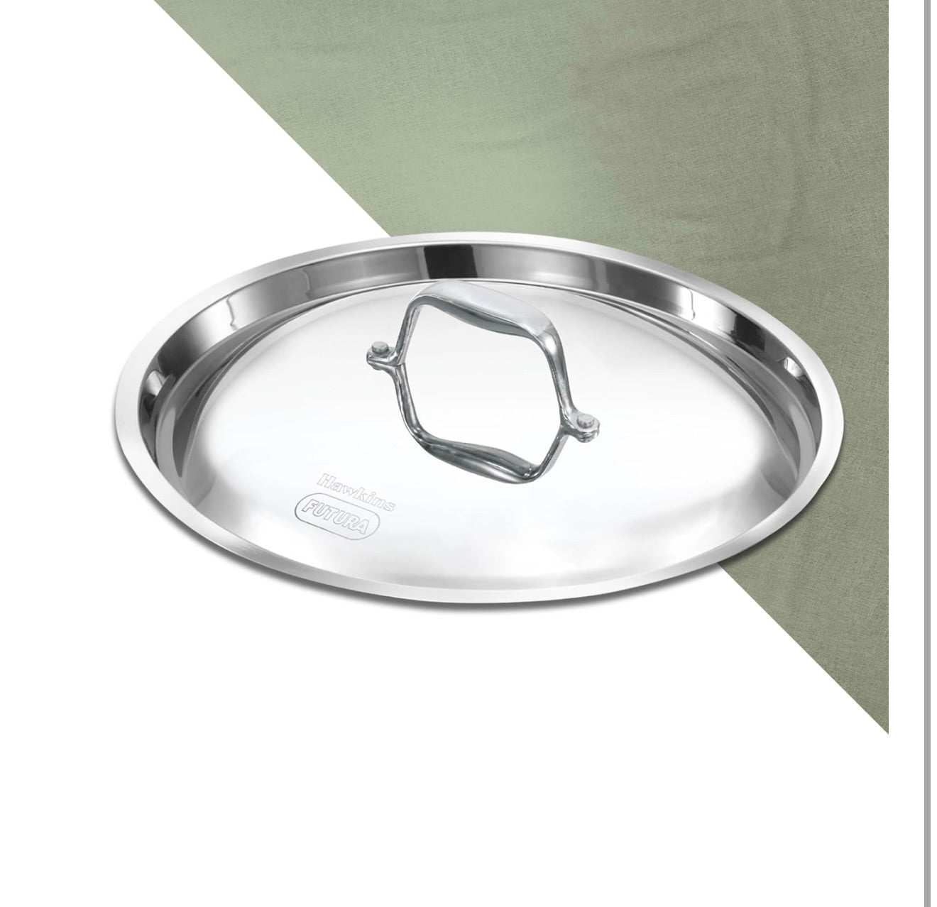 Hawkins Futura Pro 22 cm Frying Pan, Nonstick Fry Pan with Stainless Steel Handle and Stainless Steel Lid, Black (PNF22S)