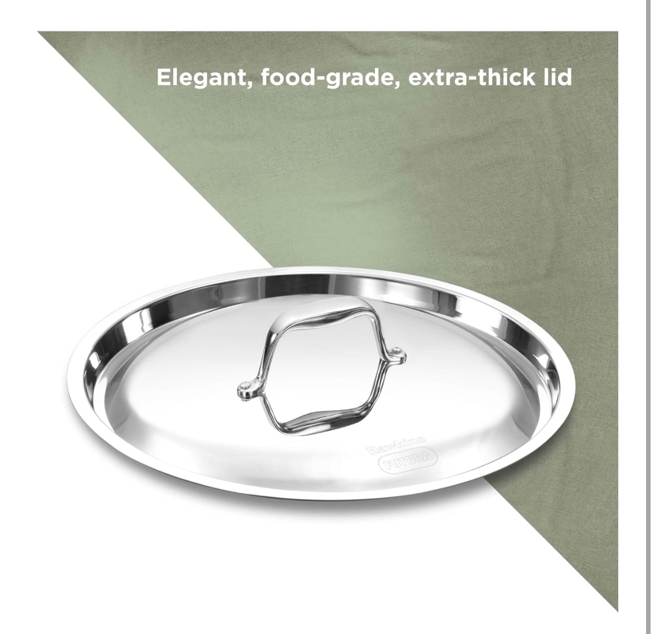 Hawkins Futura Pro 2.5 Litre Deep-Fry Pan, Nonstick Kadhai with Stainless Steel Handles and Stainless Steel Lid, Balck (PNK25S)