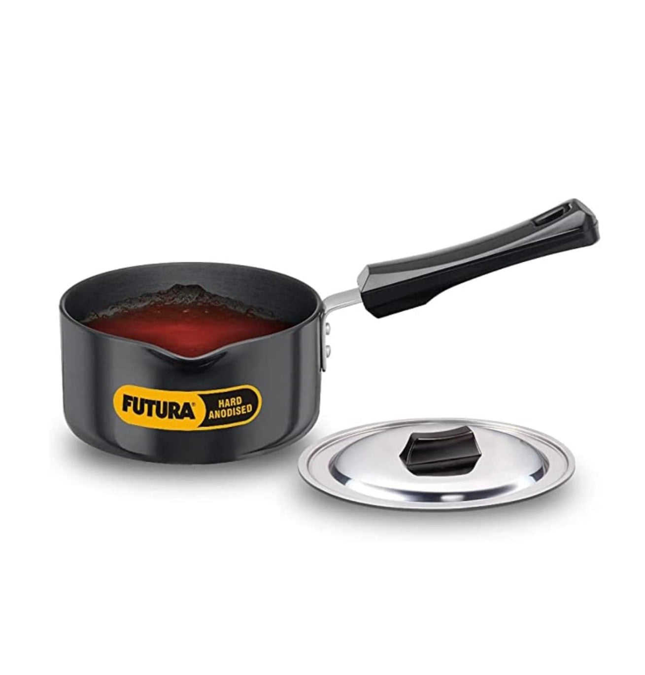 Futura Hard Anodised Ezee-Pour Saucepan 1 Litre with lid