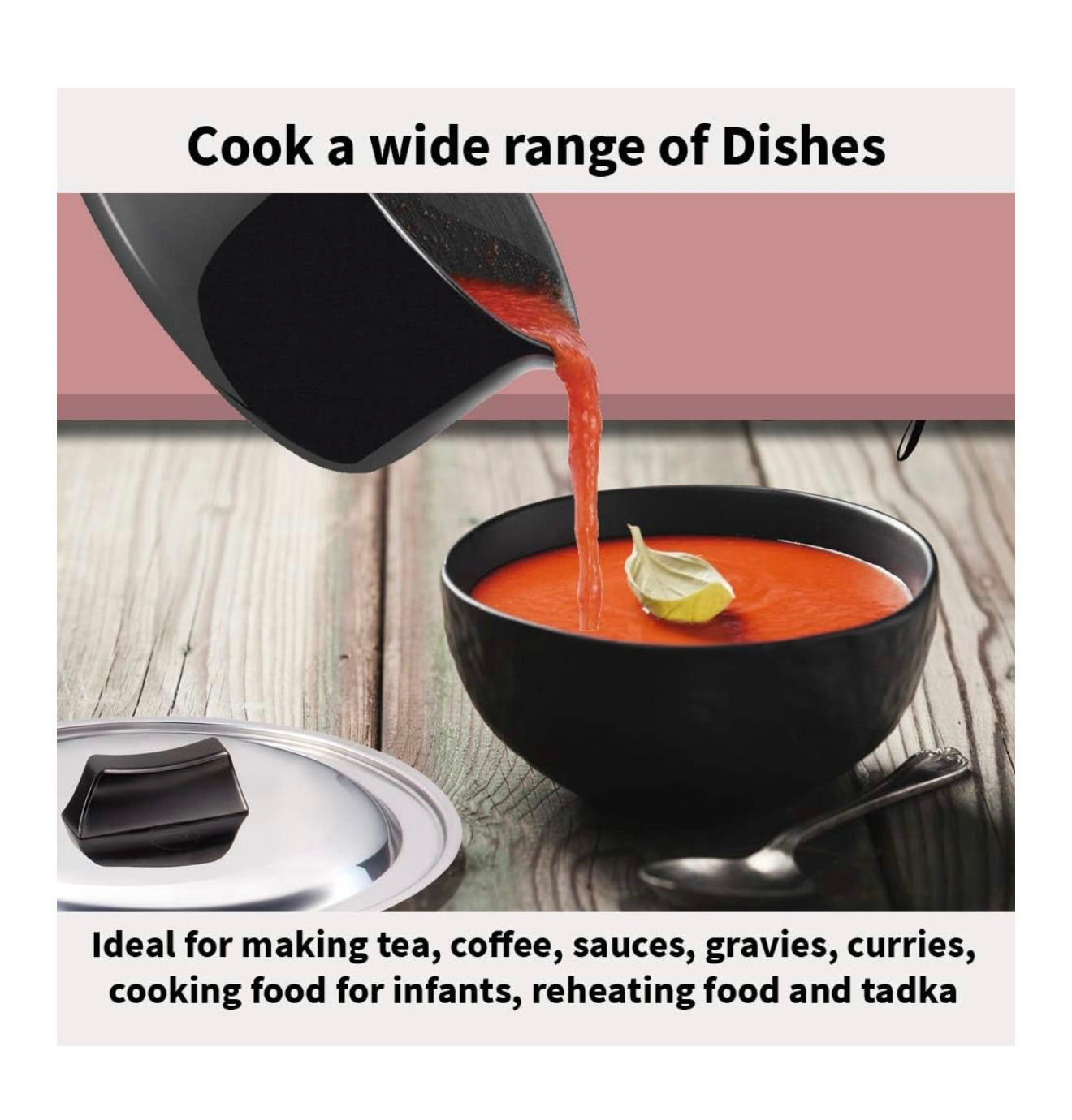 Futura Hard Anodised Ezee-Pour Saucepan 1 Litre with lid