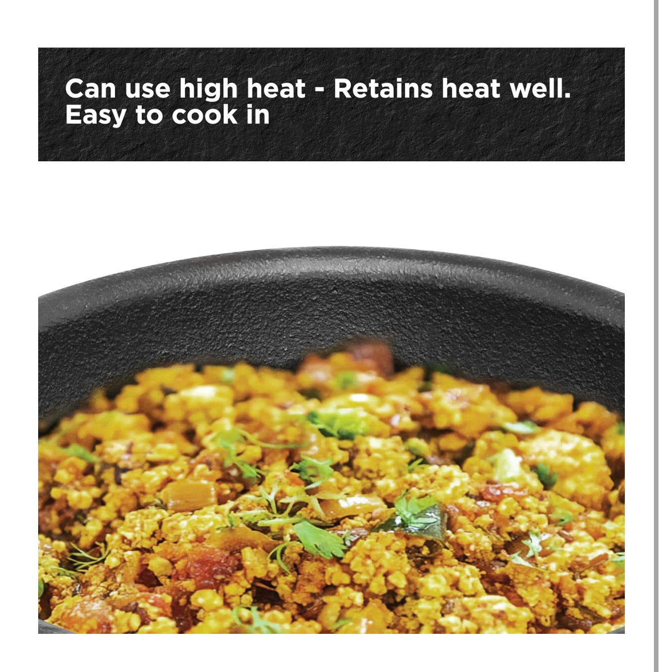 Hawkins Futura 16cm Frying Pan, Cast Iron Frying Pan with Glass Lid and Rosewood Handle, Black (CIF16G)
