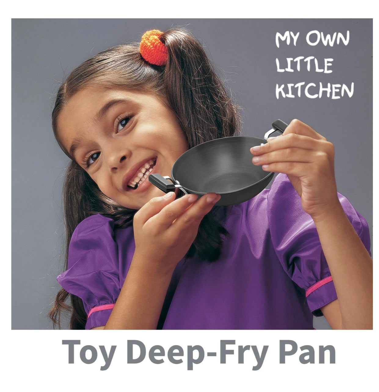Hawkins Futura Cookware 3 Pieces Toy Kitchen Set - Toy Deep-Fry Pan, Toy Frying Pan, Toy Tava for Kids, Black (CWMIN)