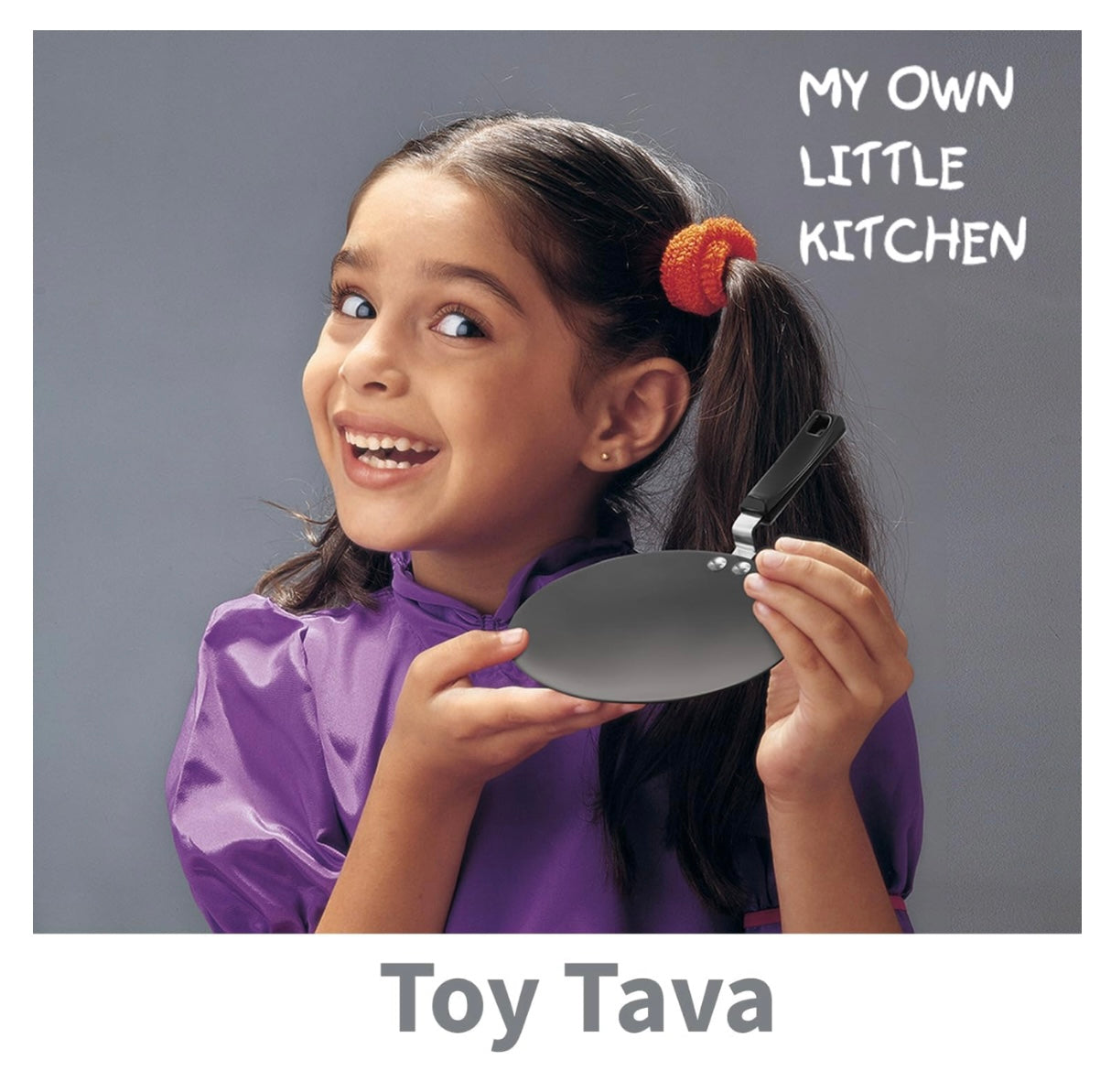 Hawkins Futura Cookware 3 Pieces Toy Kitchen Set - Toy Deep-Fry Pan, Toy Frying Pan, Toy Tava for Kids, Black (CWMIN)