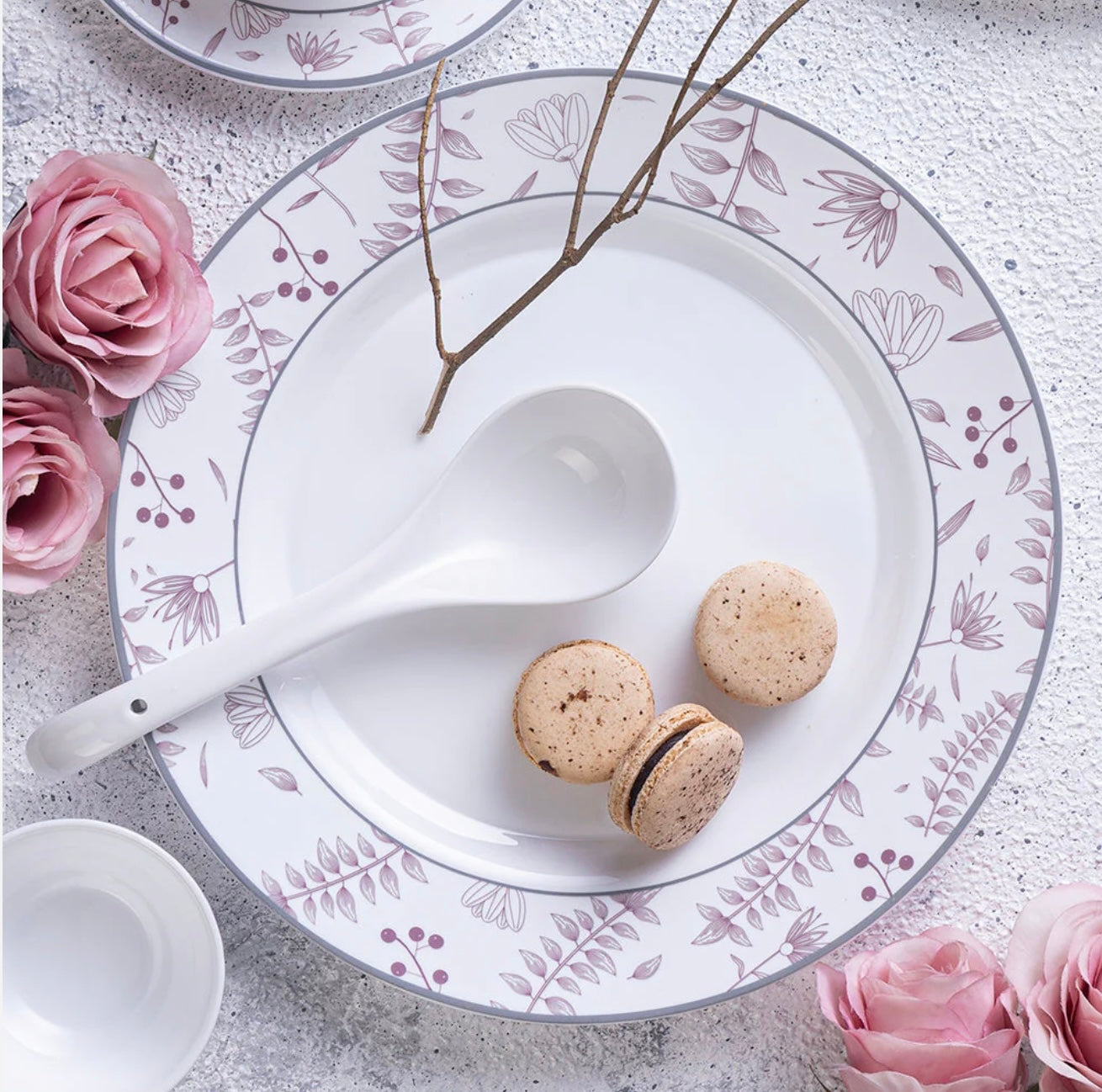 Larah By Borosil Grandeur Dinner Set, 37 pc