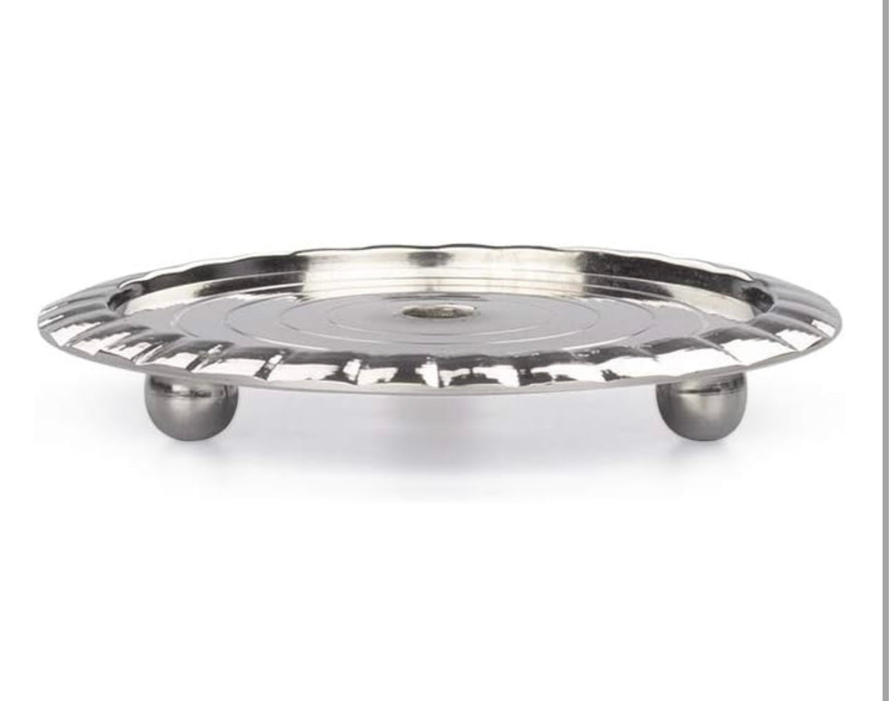 Lantern Diya with Glass Cover, Nickel Diya