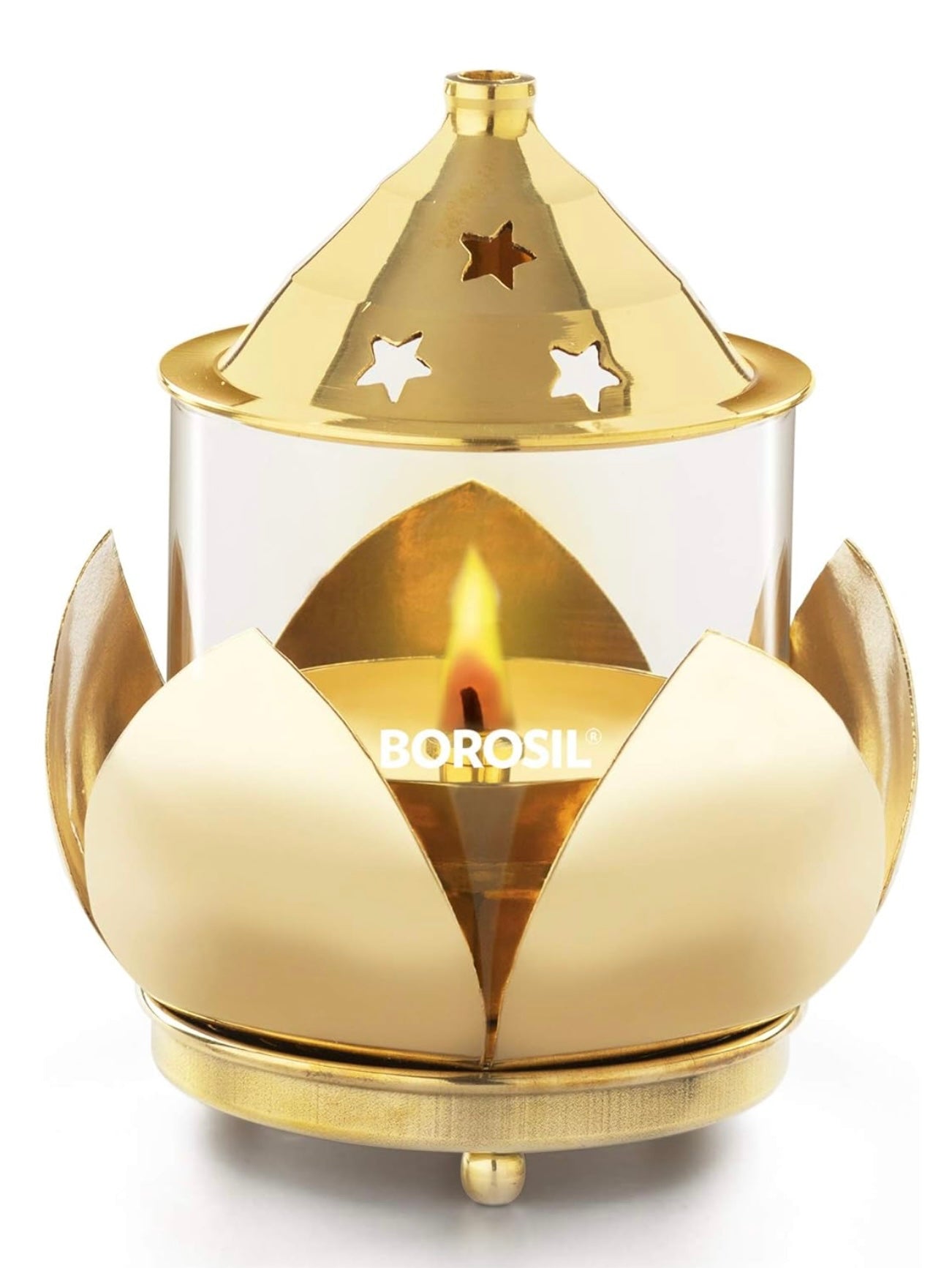 Borosil Subh Brass Diya, Medium