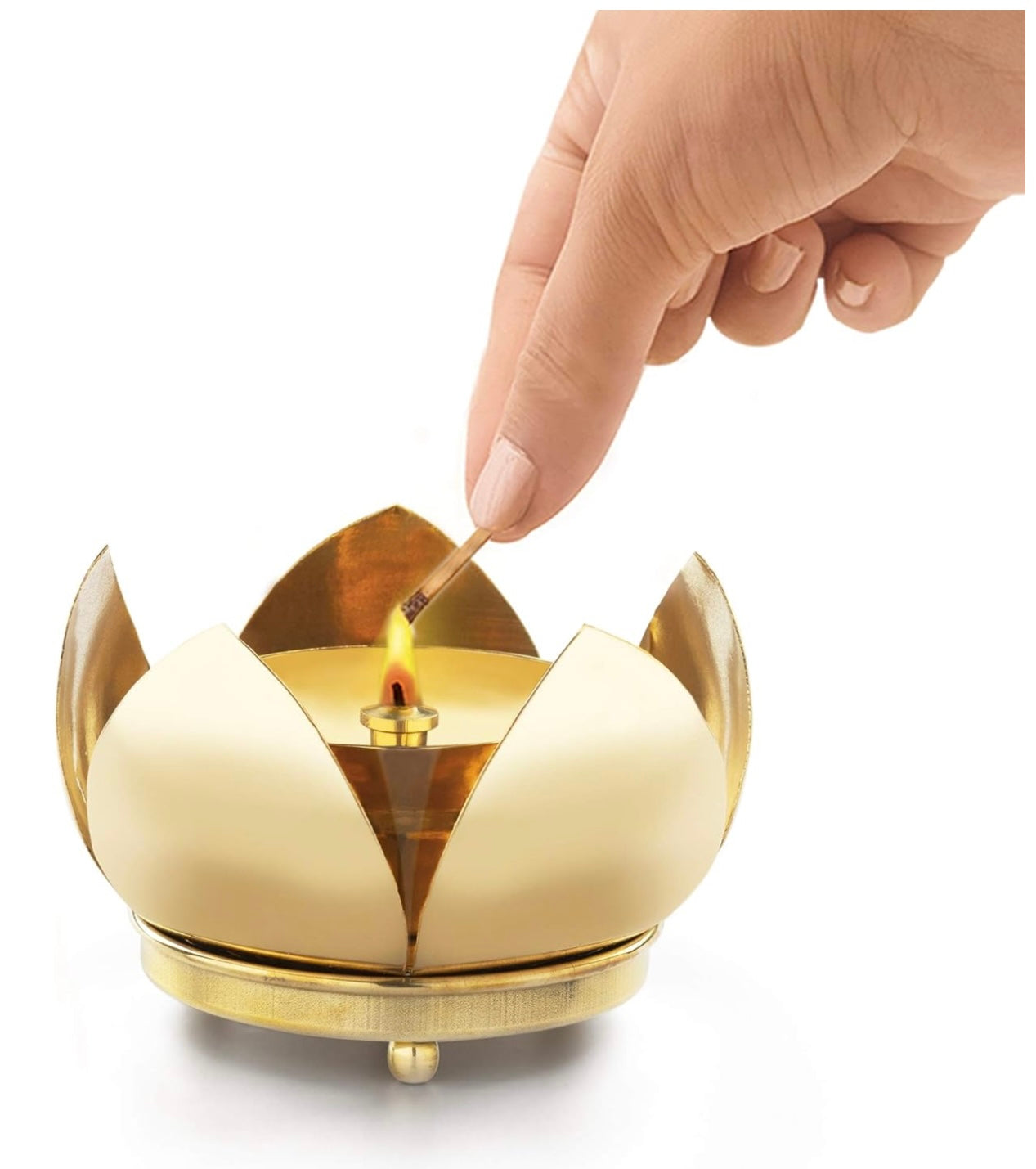 Borosil Subh Brass Diya, Medium