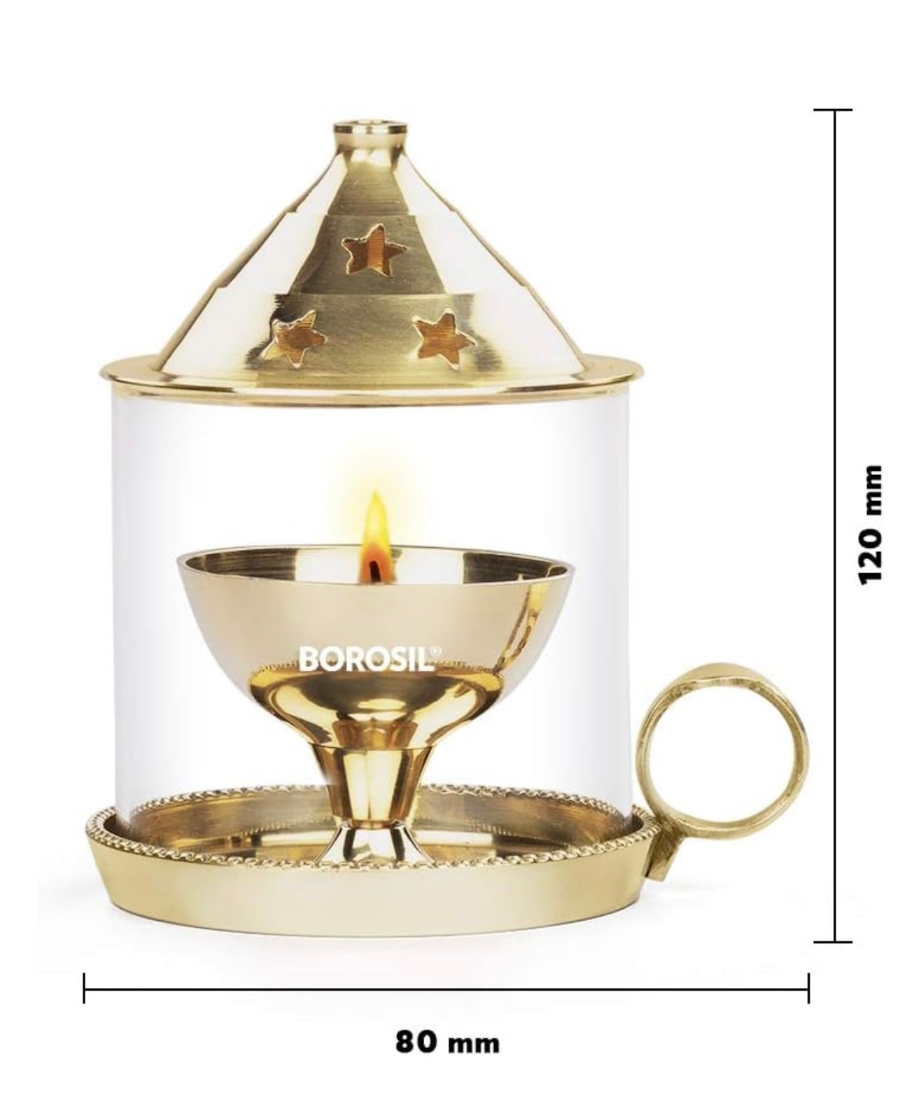 Lantern Diya with Glass Cover
