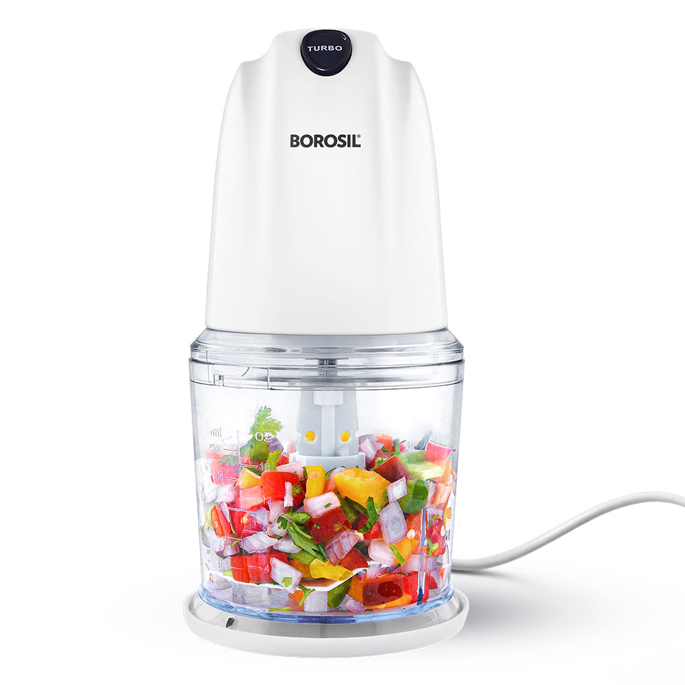 Vegetable Chopper, Cutter, Chop, Mince, Dice, Whisk, Blend (Transparent)