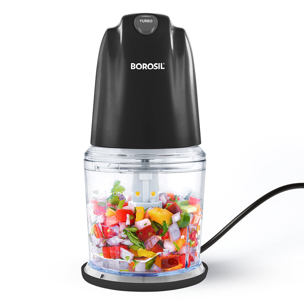 Vegetable Chopper, Cutter, Chop, Mince, Dice, Whisk, Blend (Transparent)