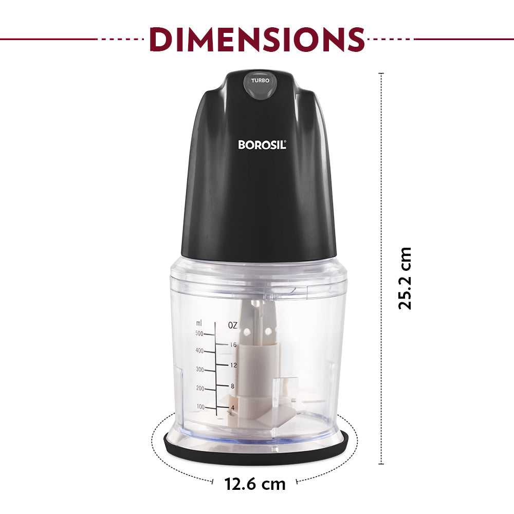 Vegetable Chopper, Cutter, Chop, Mince, Dice, Whisk, Blend (Transparent)