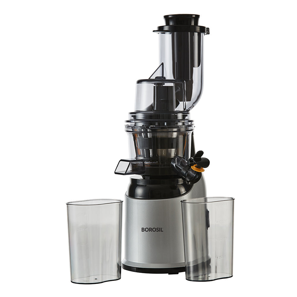 Borosil Health Pro Cold Press Slow Juicer, Portable Slow Juicer, Compact Design, For Fresh Fruits & Vegetables, 200 W