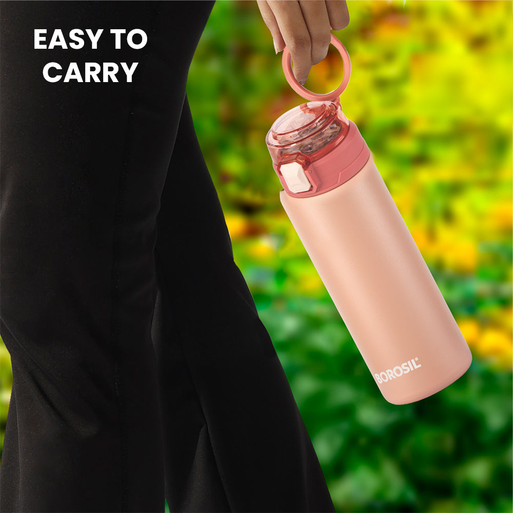 Aquasport Insulated Bottle, 600ml, Peach