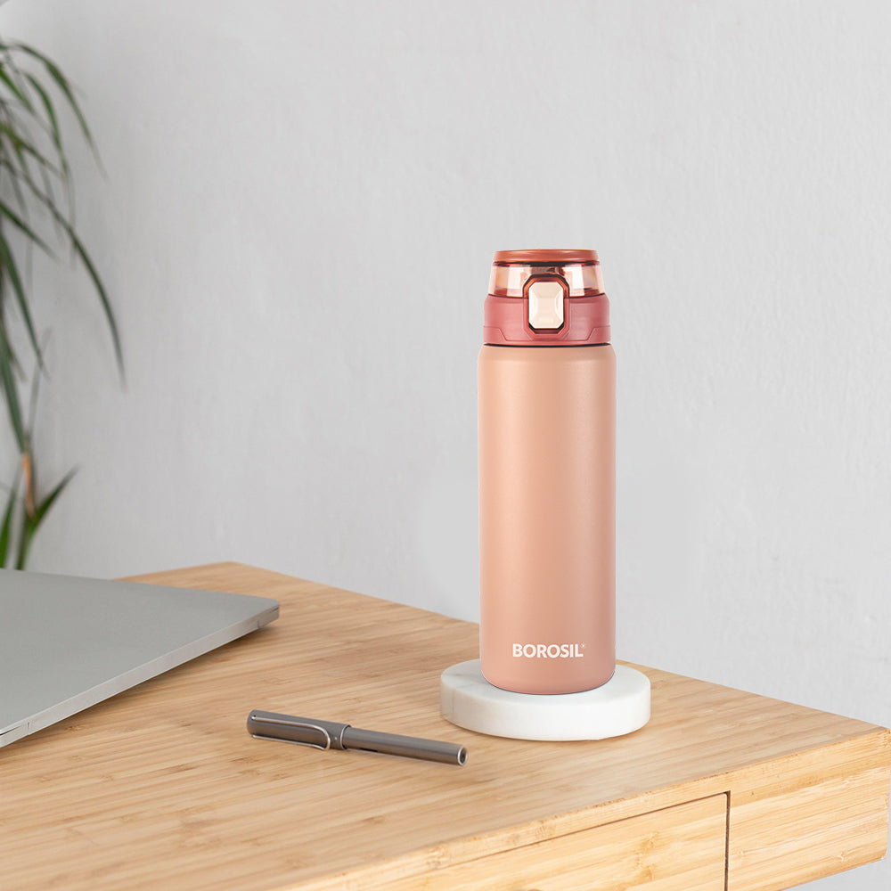Aquasport Insulated Bottle, 600ml, Peach