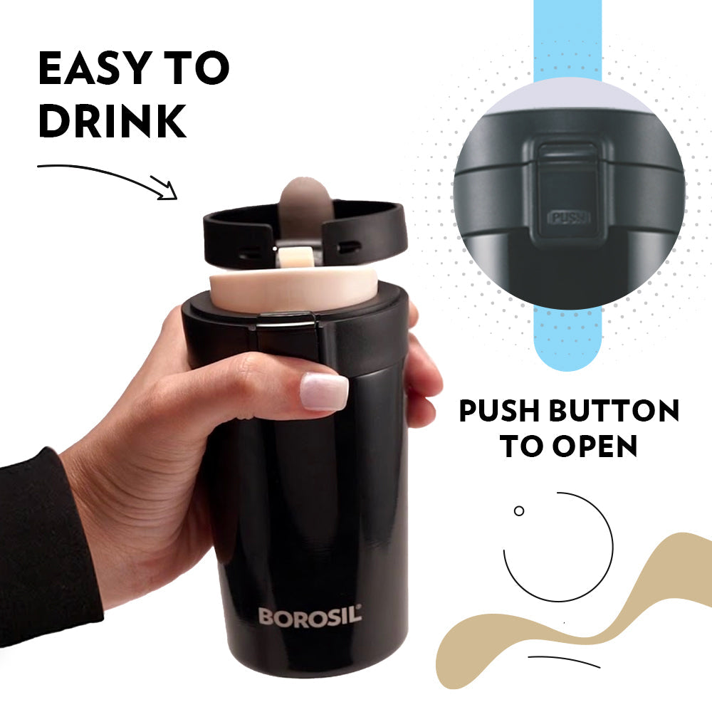 Borosil Coffeemate Insulated Mug, 380ml