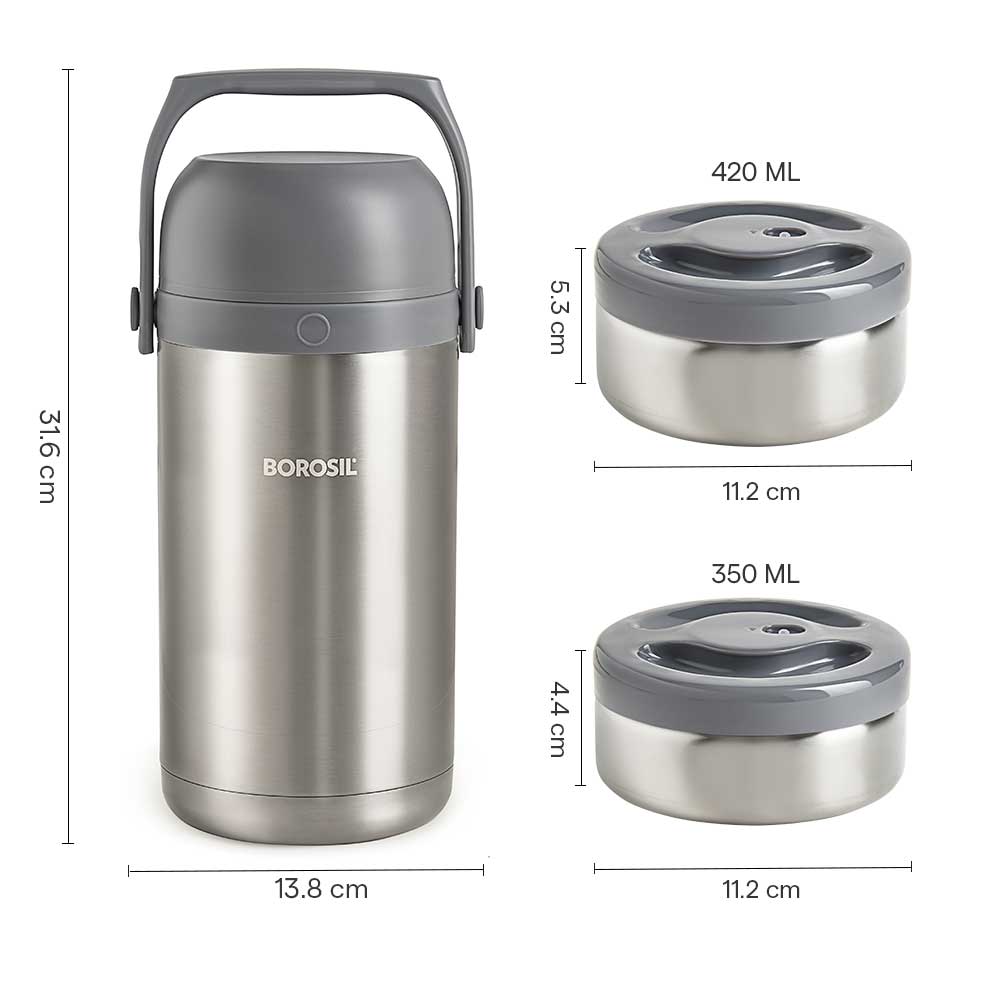 Borosil Hot n Fresh Lunchbox, 4 containers