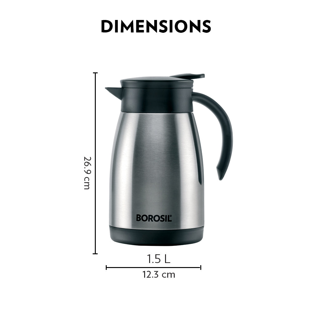 Borosil Insulated Tea Pot, 1.5L