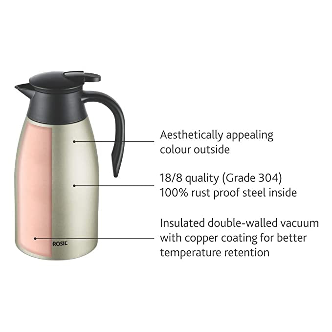 Borosil Insulated Tea Pot Oyester, 2L
