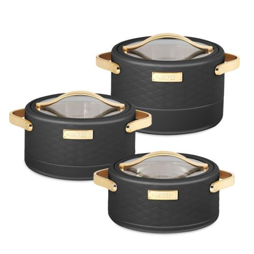 Jaypee Luxura Klass Casserole 3 Piece Set Black