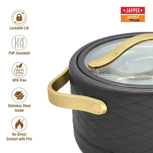 Jaypee Luxura Klass Casserole 3 Piece Set Black