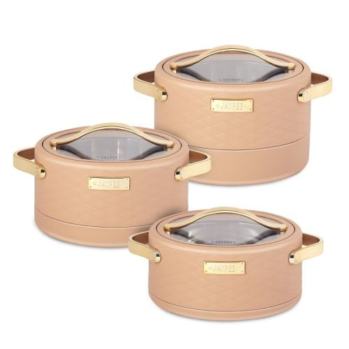 Jaypee Luxura Klass Casserole 3 Piece Set Brown