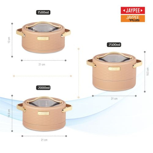 Jaypee Luxura Klass Casserole 3 Piece Set Brown