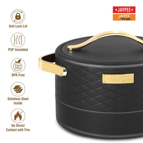 Jaypee Luxura Stainless Steel Casserole Set of 3 Black