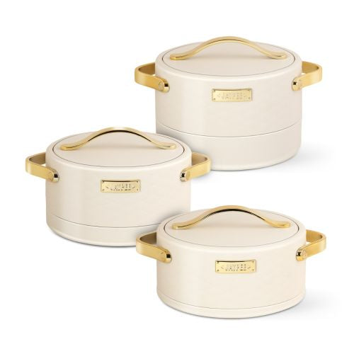 Jaypee Luxura Stainless Steel Casserole Set of 3 Beige