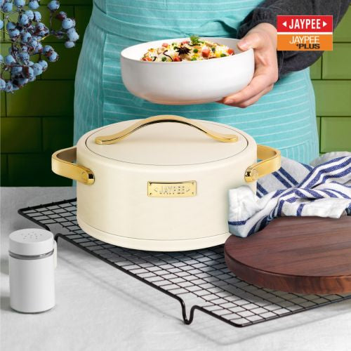 Jaypee Luxura Stainless Steel Casserole Set of 3 Beige