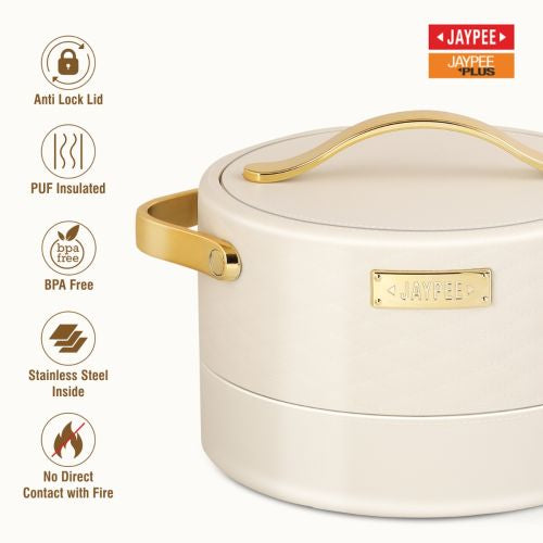 Jaypee Luxura Stainless Steel Casserole Set of 3 Beige