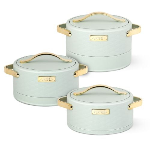 Jaypee Luxura Stainless Steel Casserole Set of 3 green