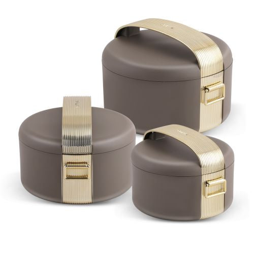 REGALIA CASSEROLE SET BROWN
