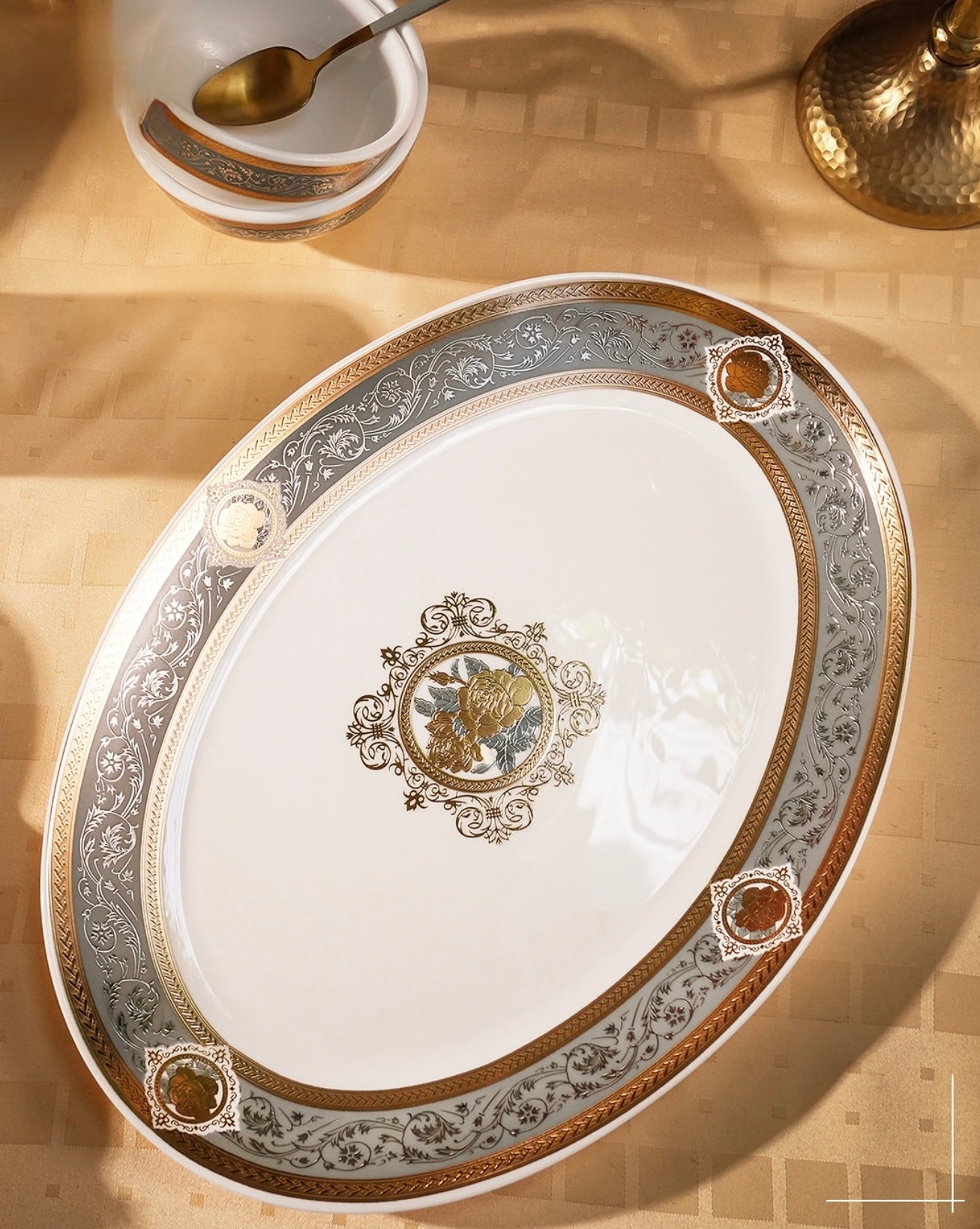 Opal-ware Gold Dinner Set 35 pcs