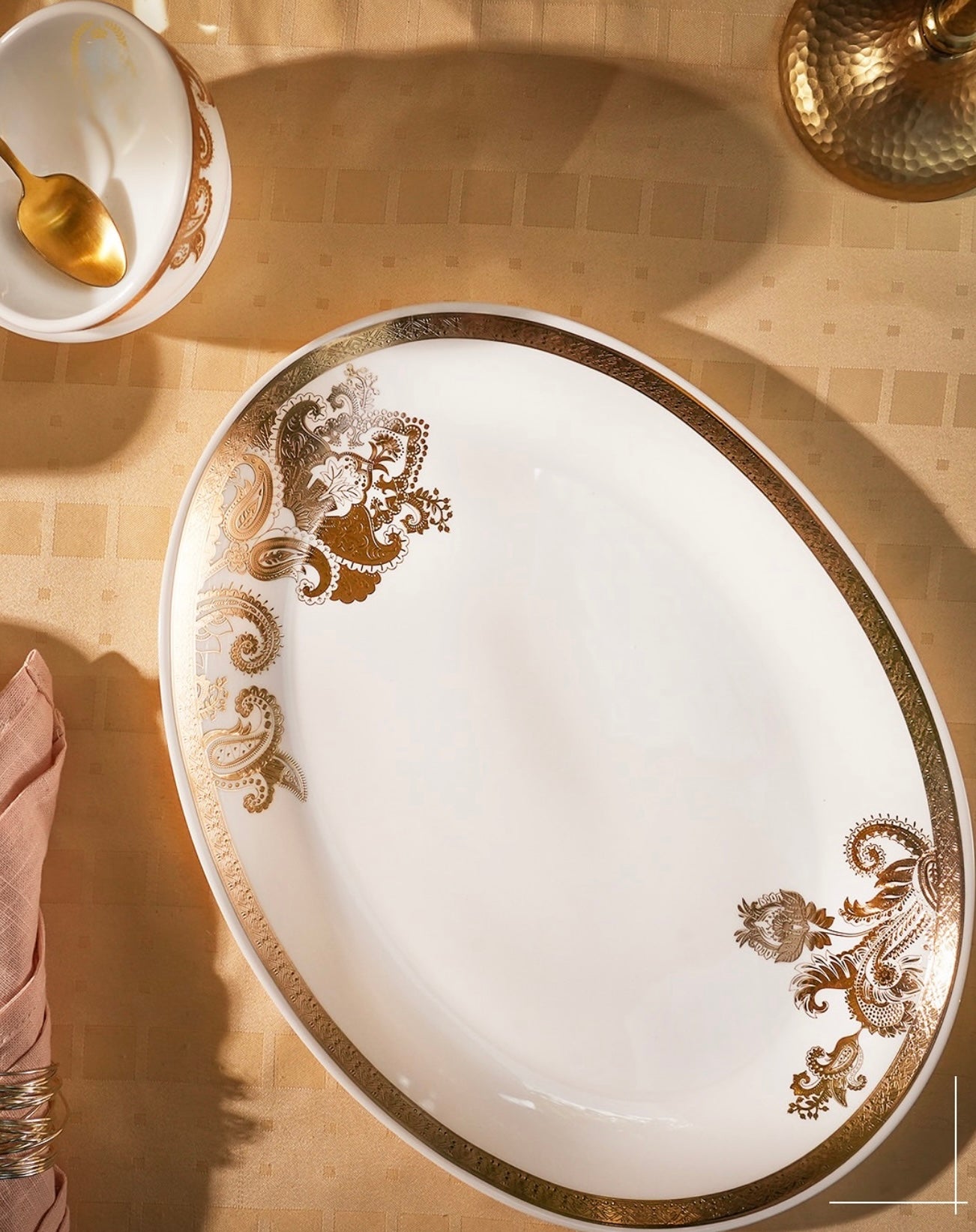Opal-ware Gold Dinner Set 35 pcs