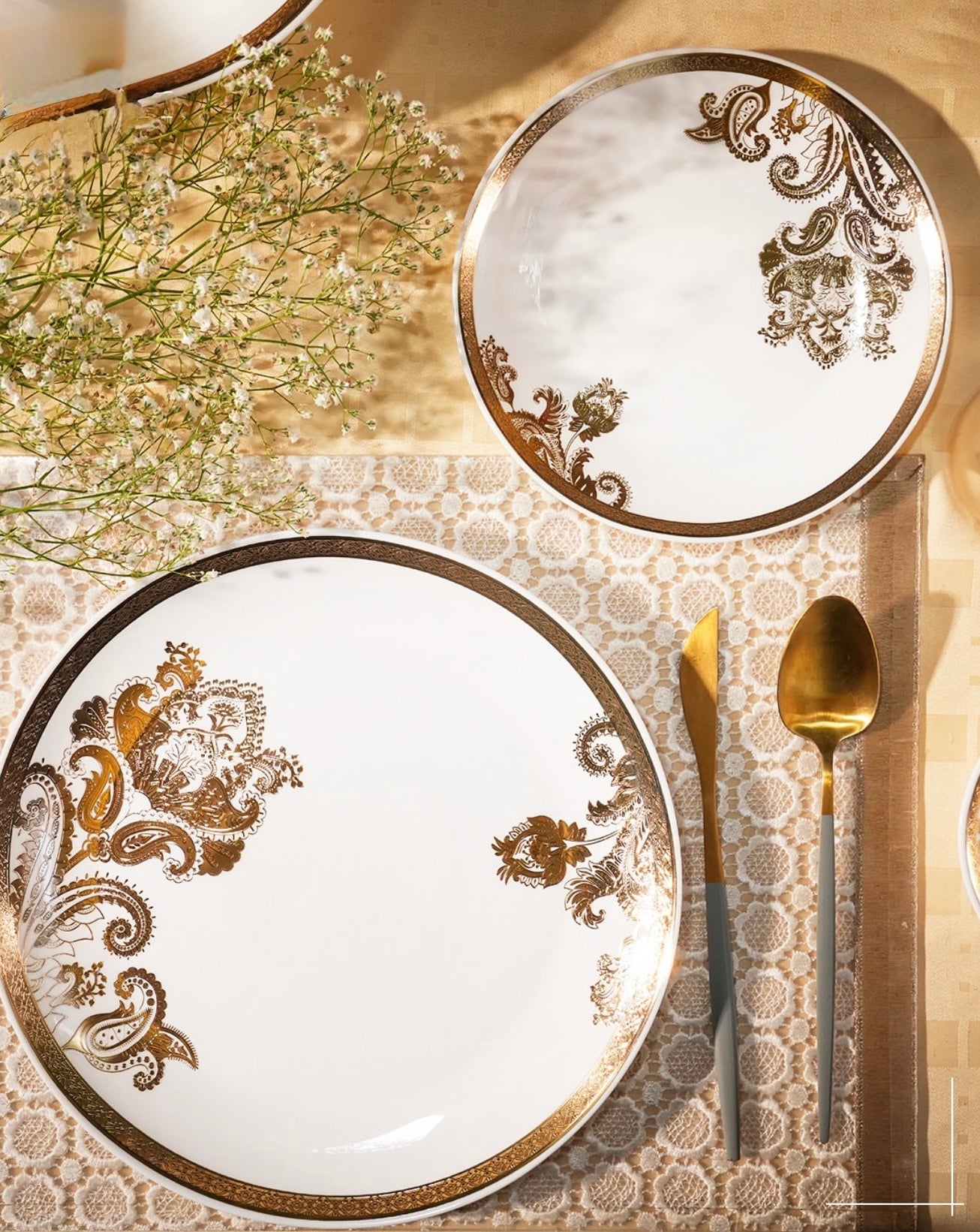 Opal-ware Gold Dinner Set 35 pcs