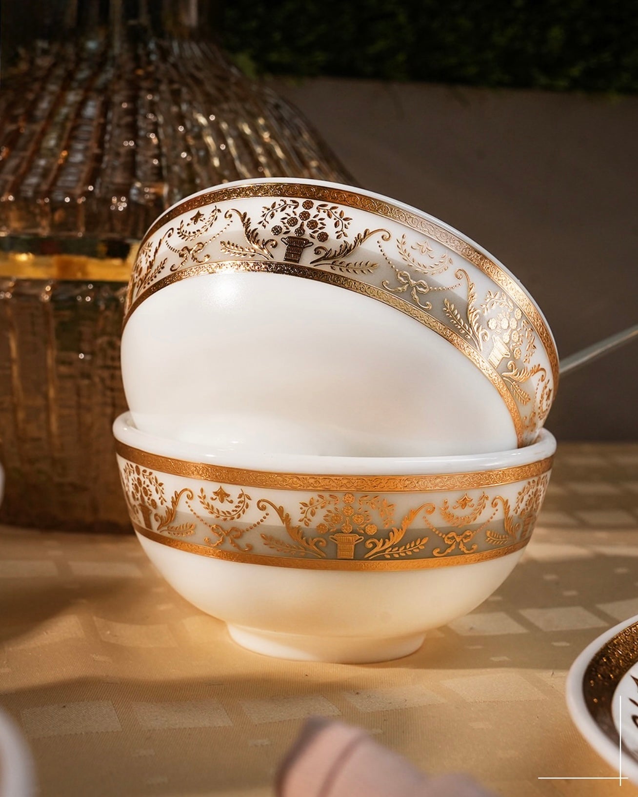 Opal-ware Gold Dinner Set 35 pcs