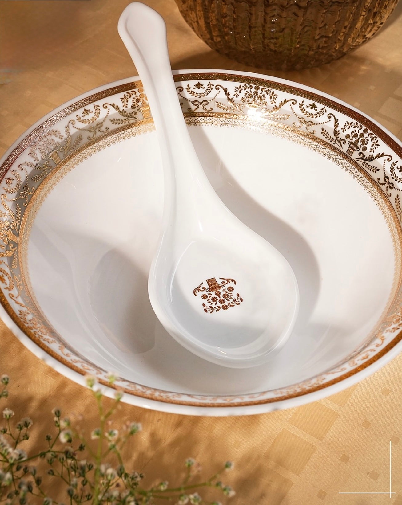 Opal-ware Gold Dinner Set 35 pcs