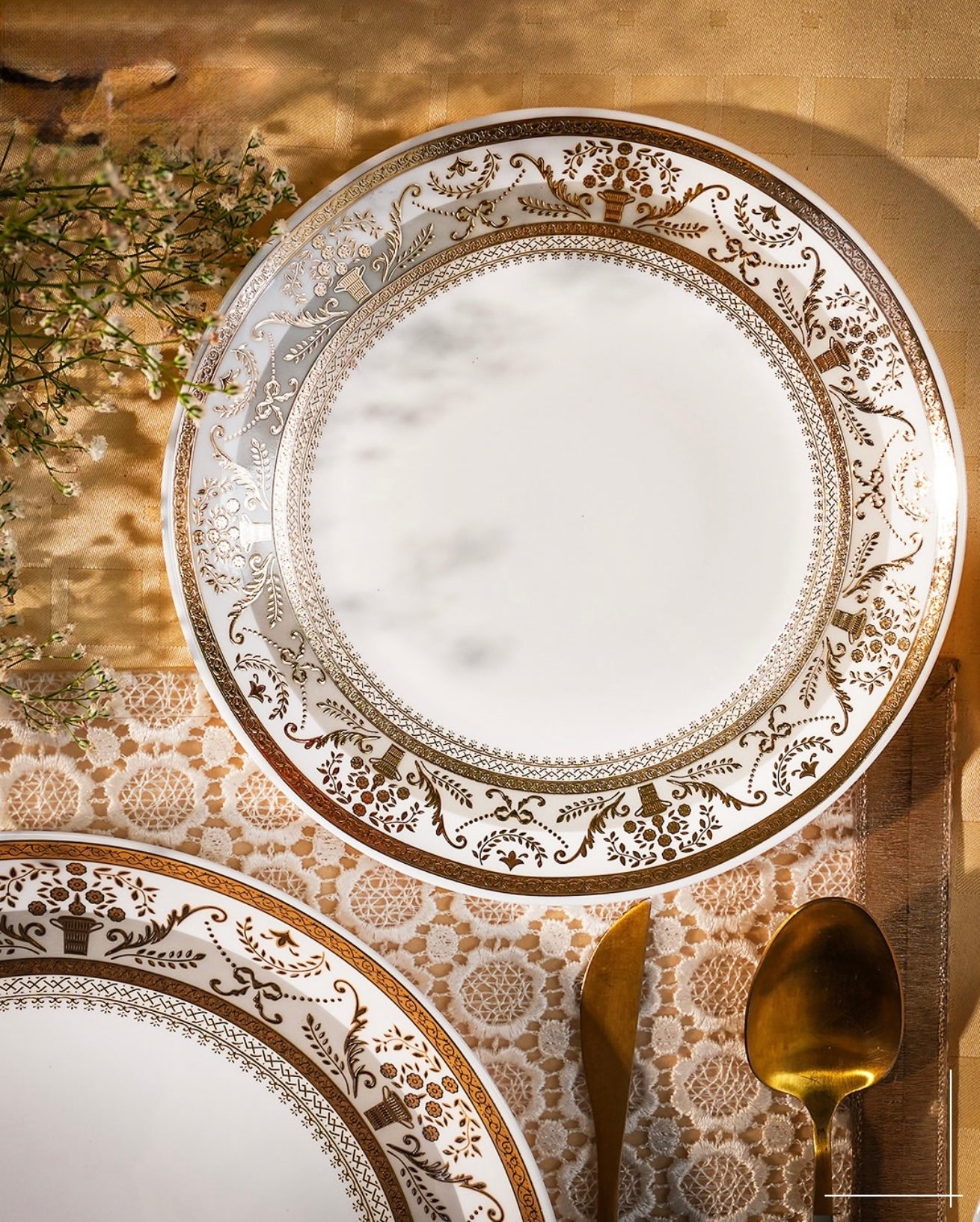 Opal-ware Gold Dinner Set 35 pcs