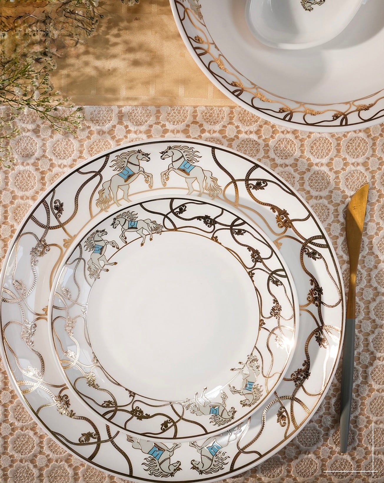 Opal-ware Gold Dinner Set 35 pcs