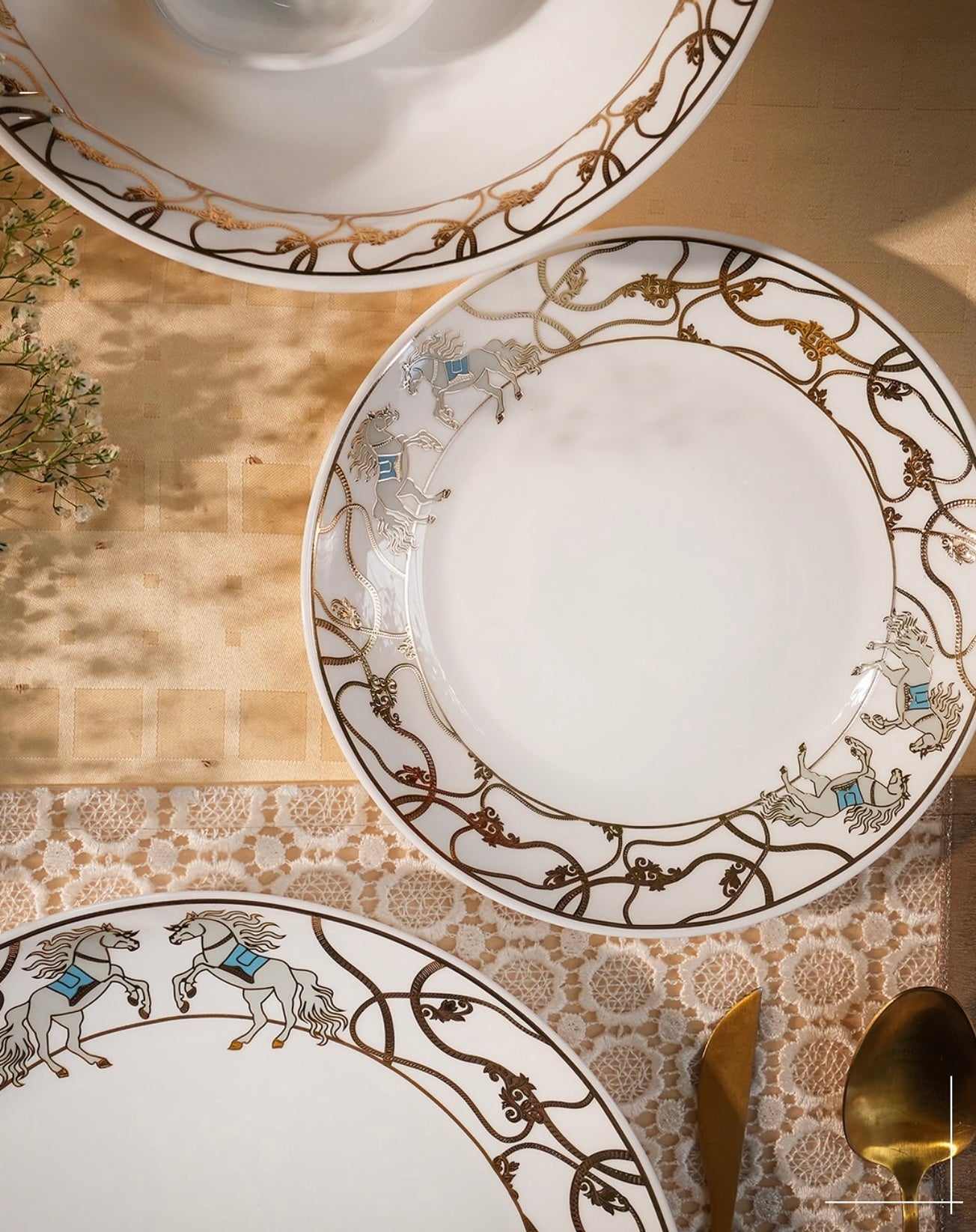 Opal-ware Gold Dinner Set 35 pcs