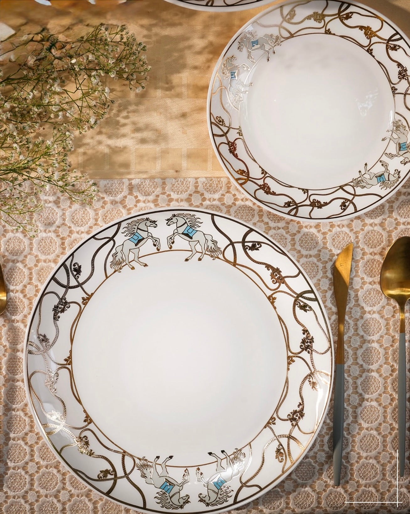Opal-ware Gold Dinner Set 35 pcs