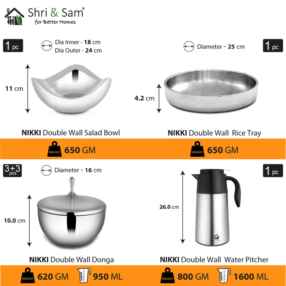 Stainless Steel 72 PCS Dinner Set Nifty