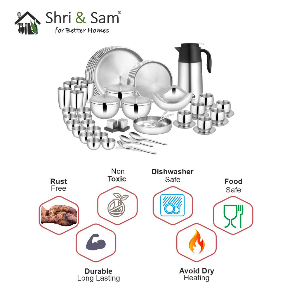 Stainless Steel 72 PCS Dinner Set Nifty
